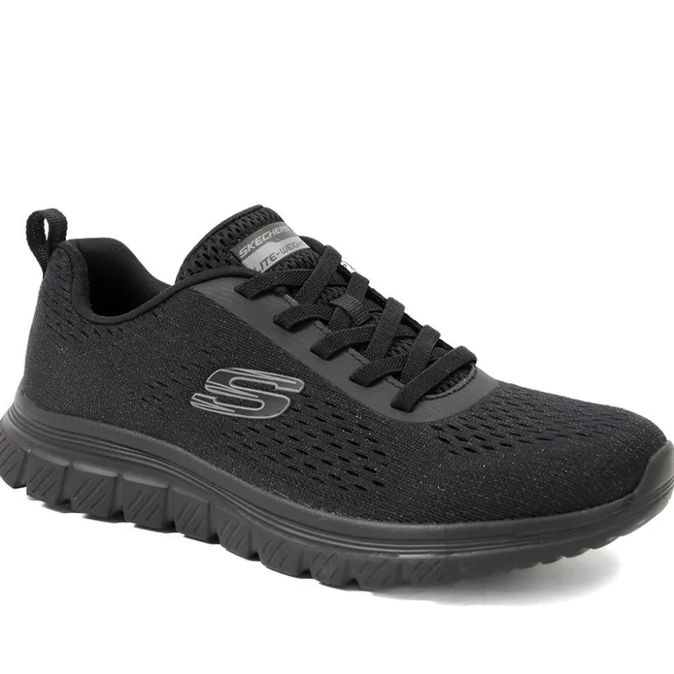 Skechers Summits Bungee Lace Trainers - Black