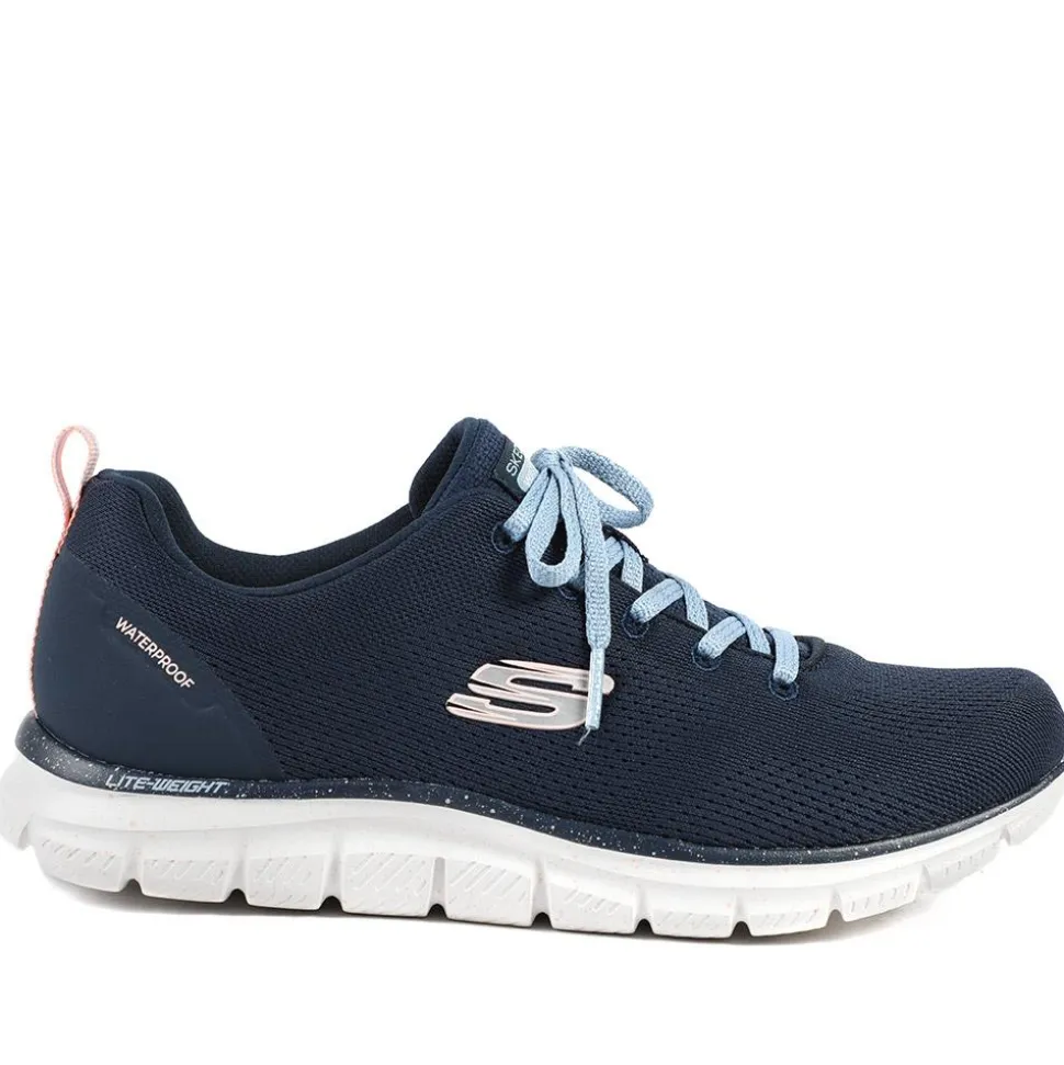 Skechers Track Lace Up Waterproof Trainers - Navy