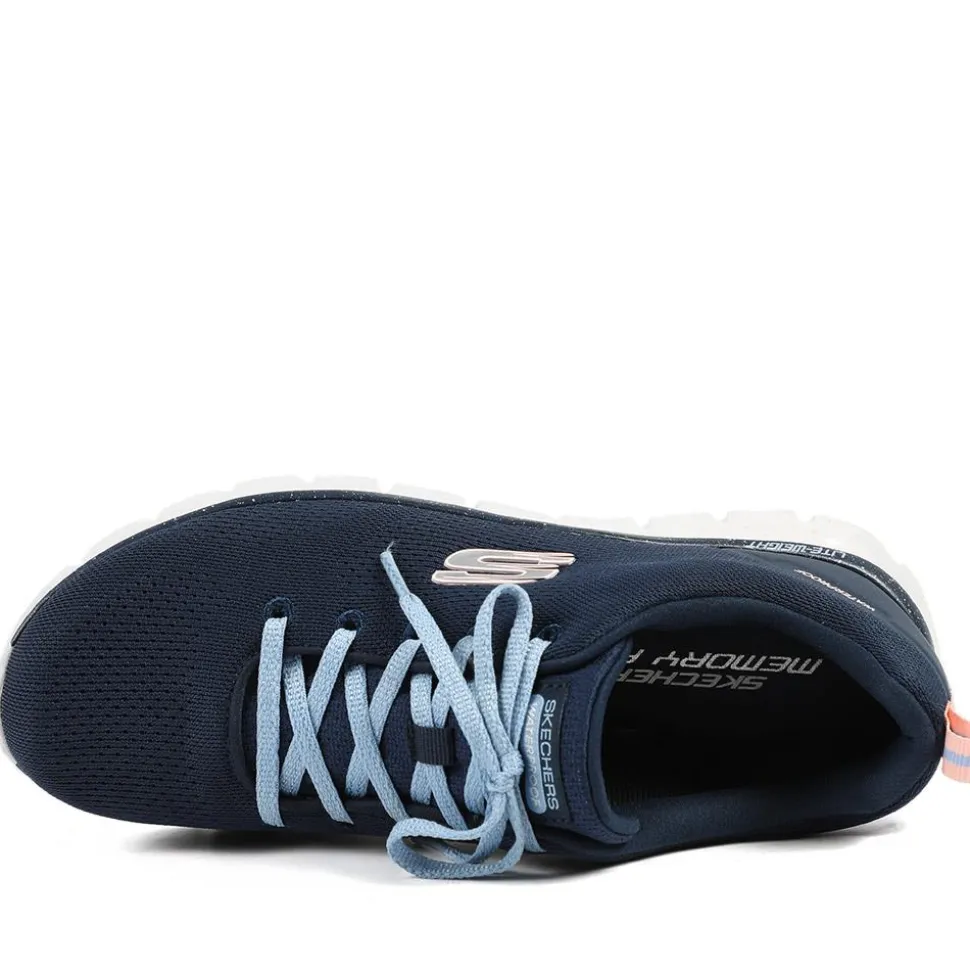 Skechers Track Lace Up Waterproof Trainers - Navy