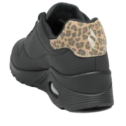 Skechers Uno-Jungle Nite Trainers - Black-Leopard