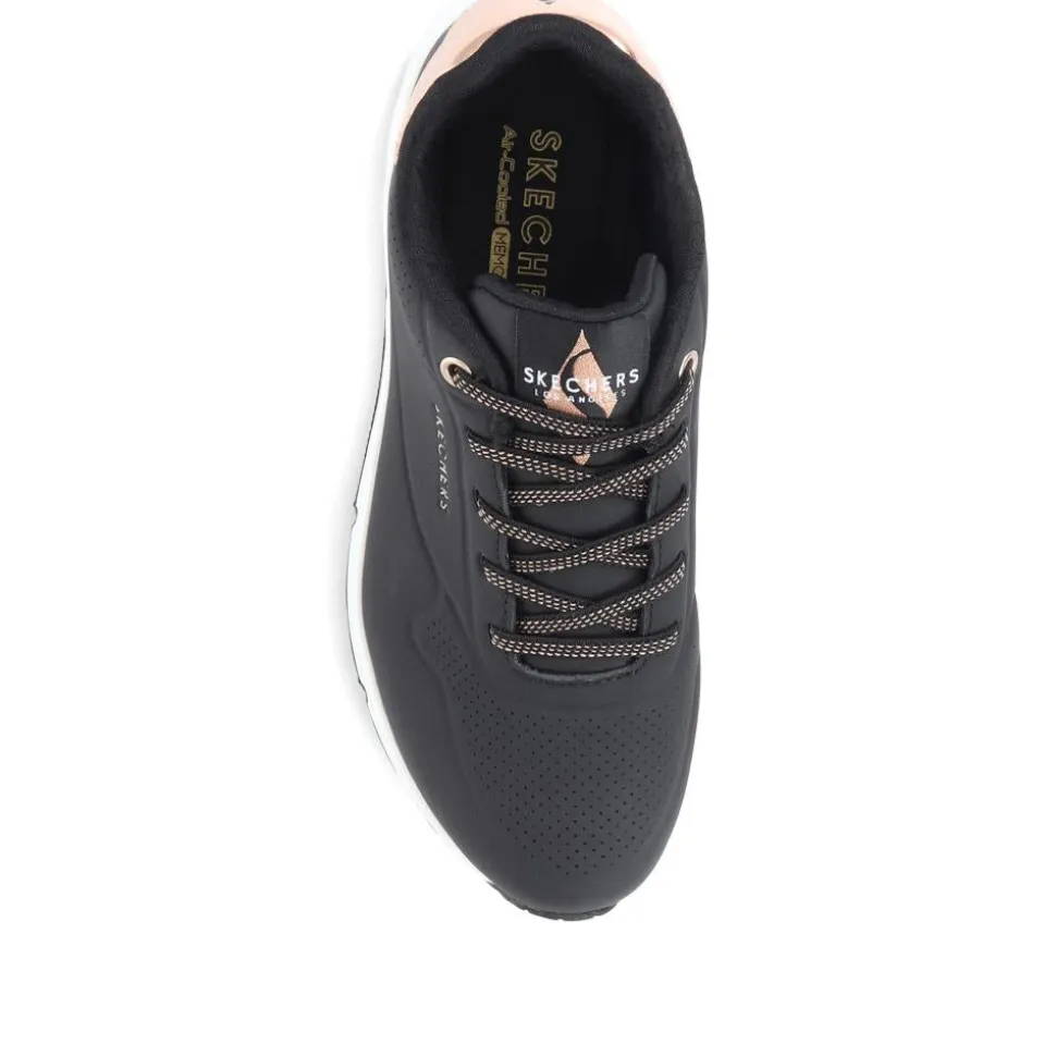 Skechers Uno Shimmer Away Trainers - Black