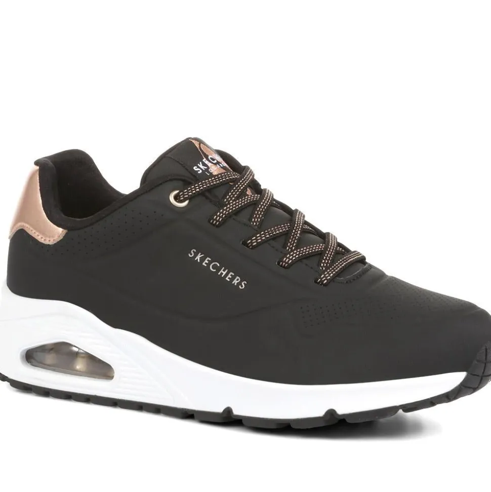 Skechers Uno Shimmer Away Trainers - Black
