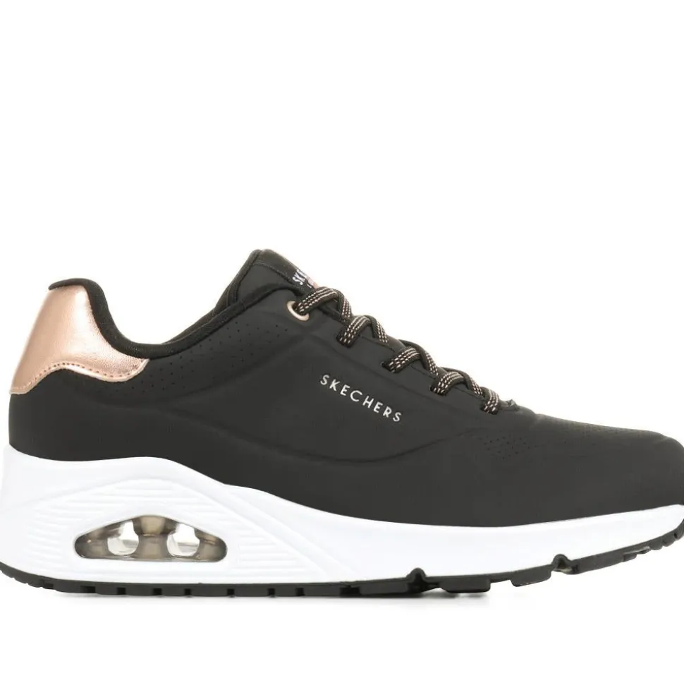 Skechers Uno Shimmer Away Trainers - Black