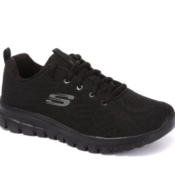 Skechers Wide Fit Graceful Get Connected Trainers - Black