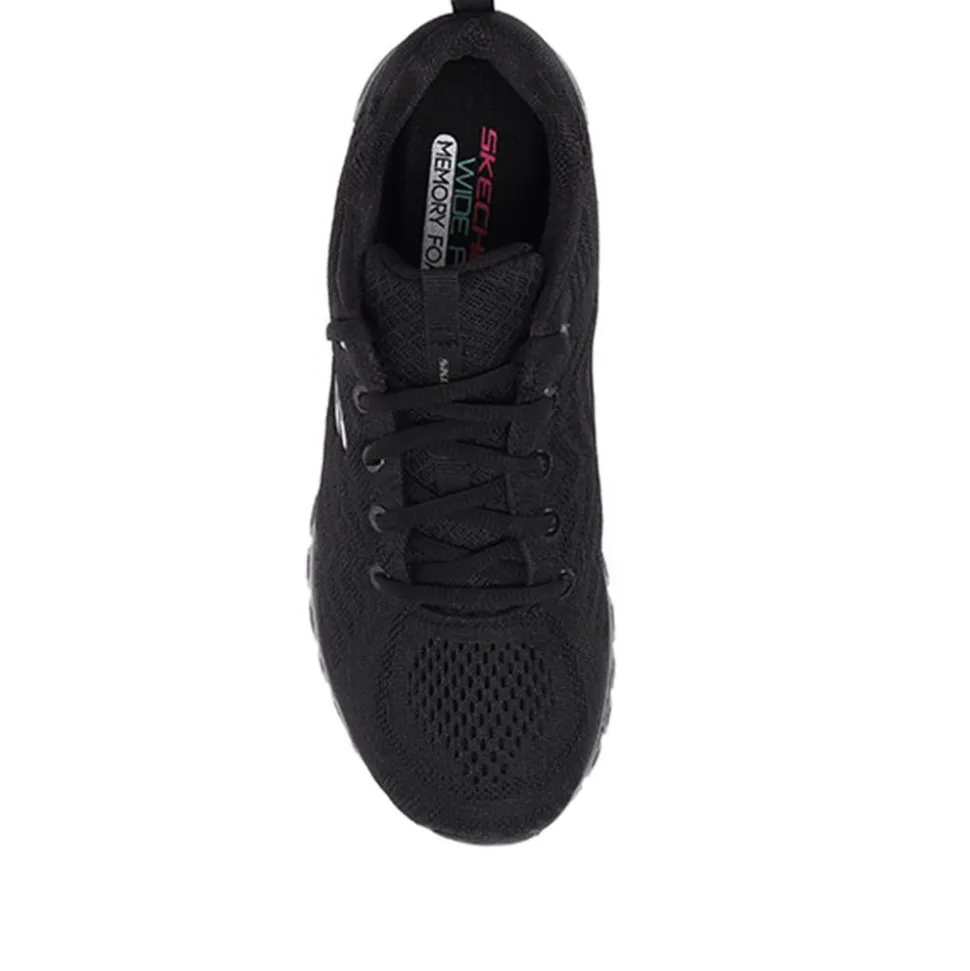 Skechers Wide Fit Graceful Get Connected Trainers - Black