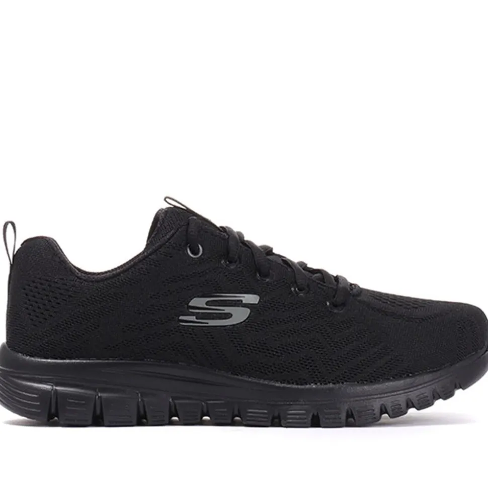 Skechers Wide Fit Graceful Get Connected Trainers - Black