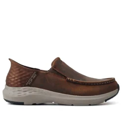 Skechers Wide Fit Slip-ins Relaxed Fit Trainers - Chocolate