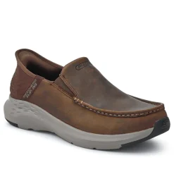 Skechers Wide Fit Slip-ins Relaxed Fit Trainers - Chocolate