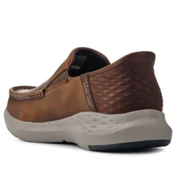 Skechers Wide Fit Slip-ins Relaxed Fit Trainers - Chocolate