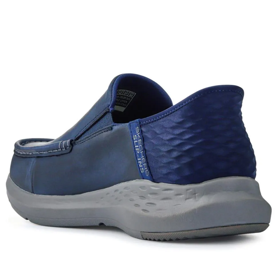 Skechers Wide Fit Slip-ins Relaxed Fit Trainers - Navy