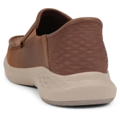 Skechers Wide Fit Slip-ins Relaxed Fit Trainers - Tan