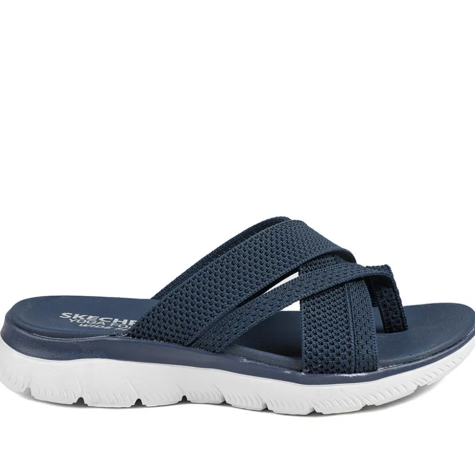 Skechers Wide Fit Summits Fantasy Walk Sandals - Navy
