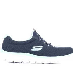 Skechers Wide Fit Summits Trainers - Navy Multi