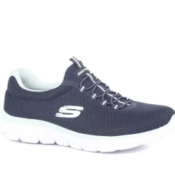 Skechers Wide Fit Summits Trainers - Navy Multi