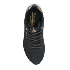 Skechers Wide-Fit Uno - Shimmer Away Trainers - Black