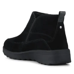 Skechers Zip Up Leather Boots - Black