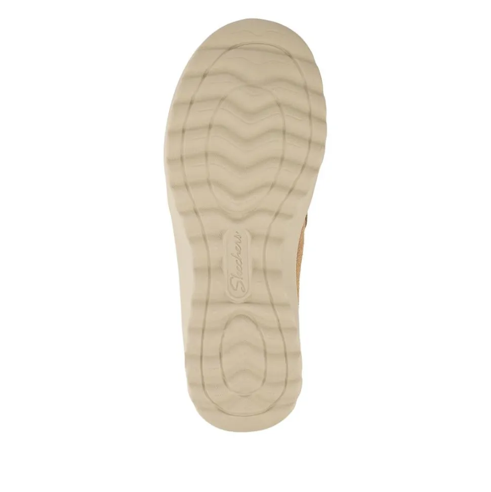 Skechers Zip Up Leather Boots - Tan