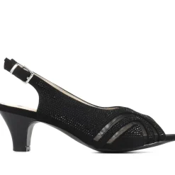 Sling-Back Evening Heels - Black