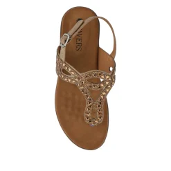 Slingback Toe Post Sandals - Gold