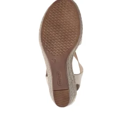 Slingback Wedge Sandals - Metallic