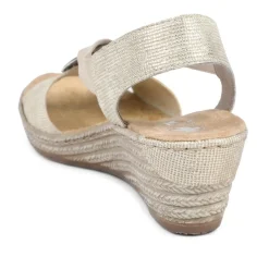 Slingback Wedge Sandals - Natural