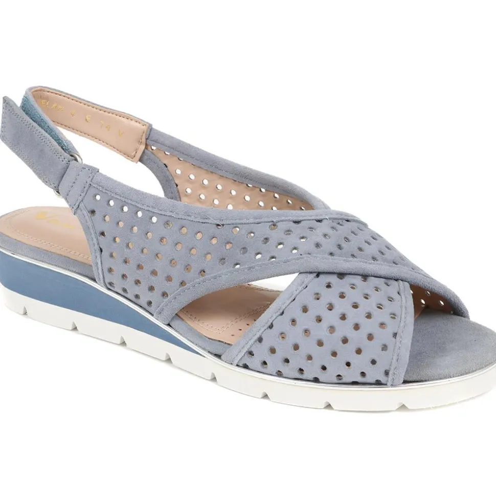 Slingback Wedges - blue