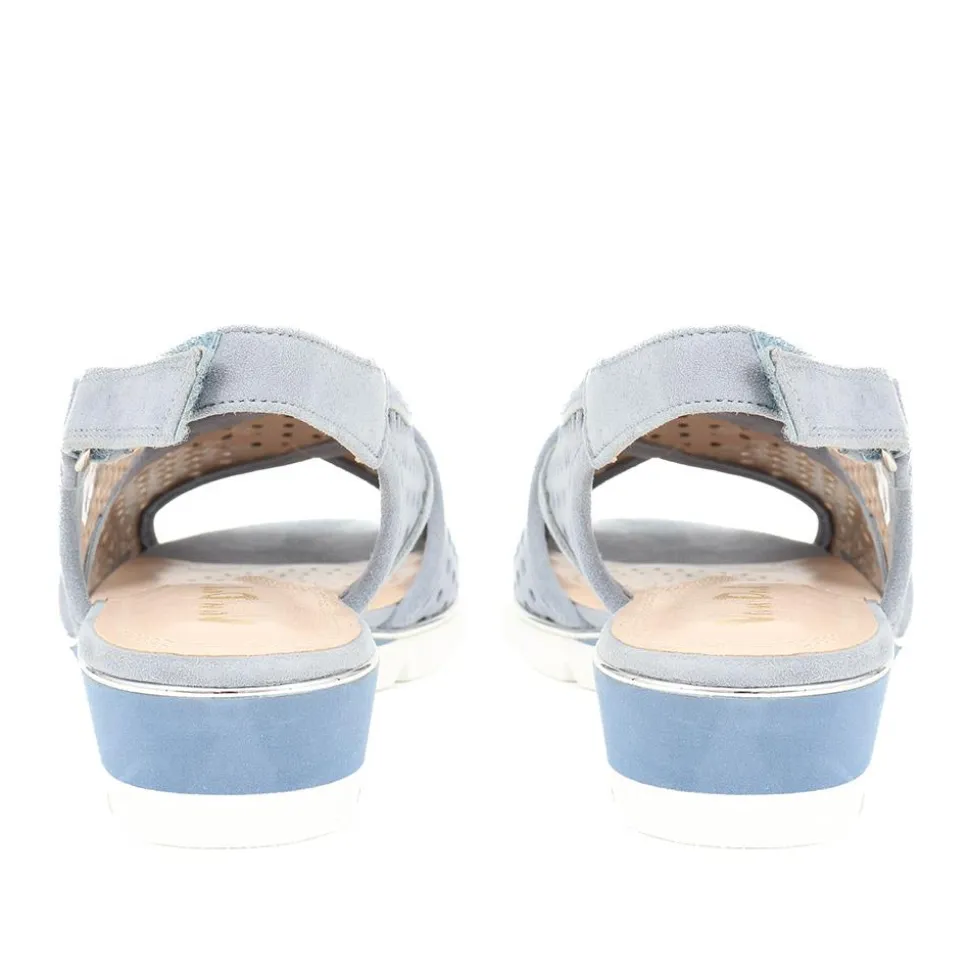 Slingback Wedges - blue