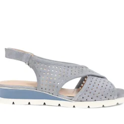 Slingback Wedges - Navy Suede