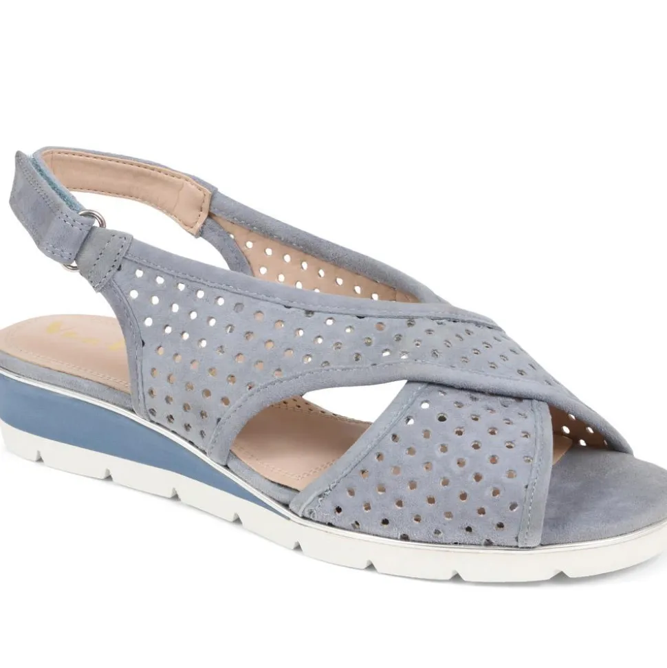 Slingback Wedges - Navy Suede