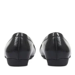 Slip-On Ballerina Pumps - Black Patent
