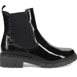 Slip-On Chelsea Boots - Black Patent