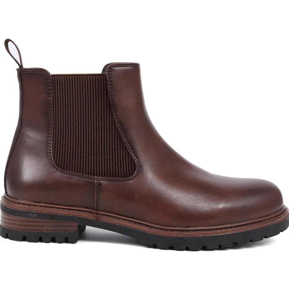 Slip-On Chelsea Boots - Brown