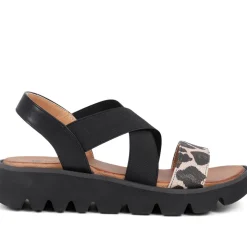 Slip On Chunky Sandals - Black Multi