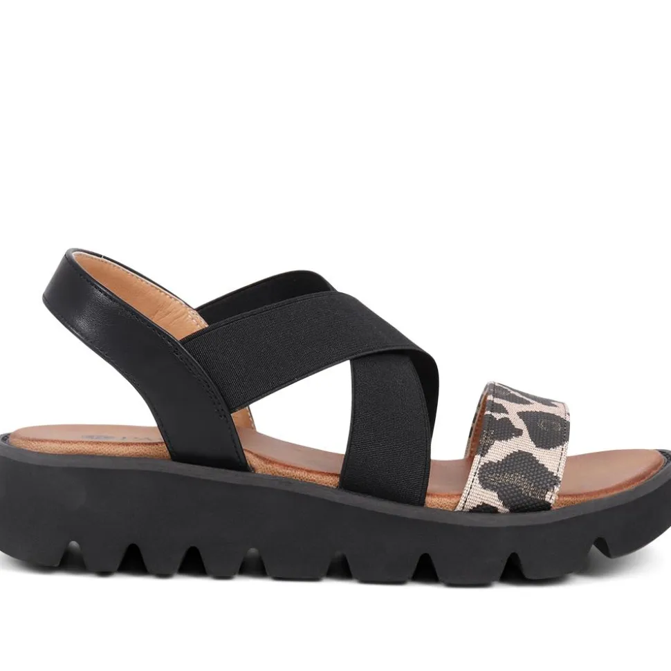 Slip On Chunky Sandals - Black Multi