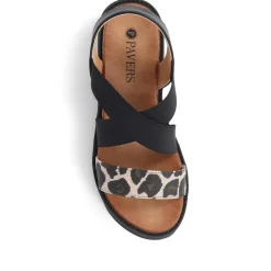 Slip On Chunky Sandals - Black Multi