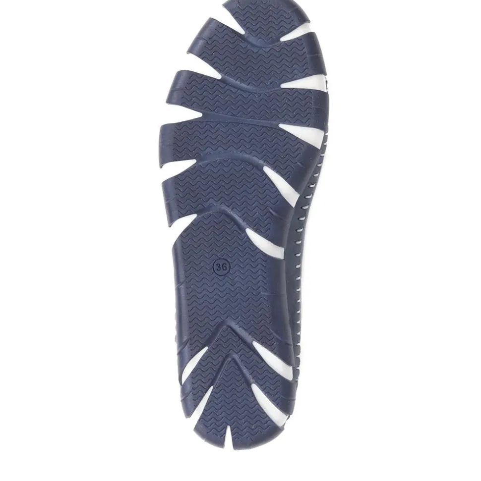 Slip-On Leather Pumps - Navy