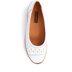 Slip-On Leather Pumps - White