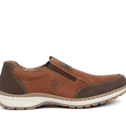 Slip-On Leather Trainers - Tan-Brown
