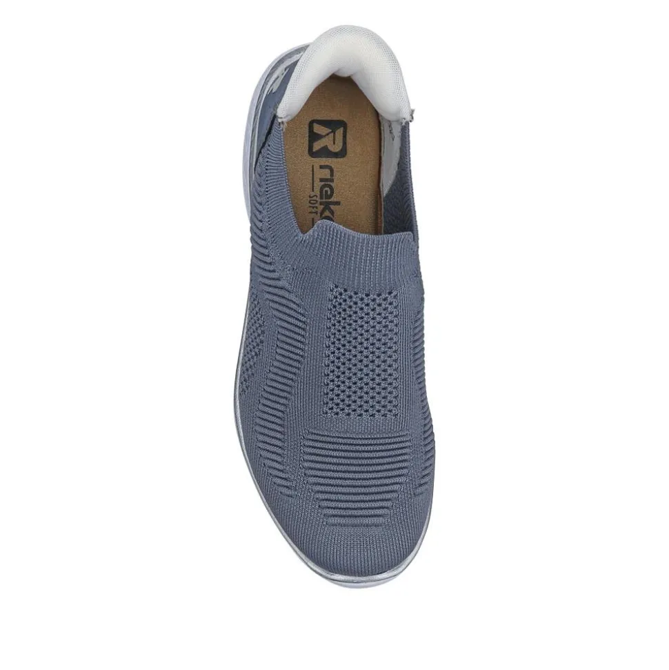 Slip-On Memory Foam Trainers - Blue