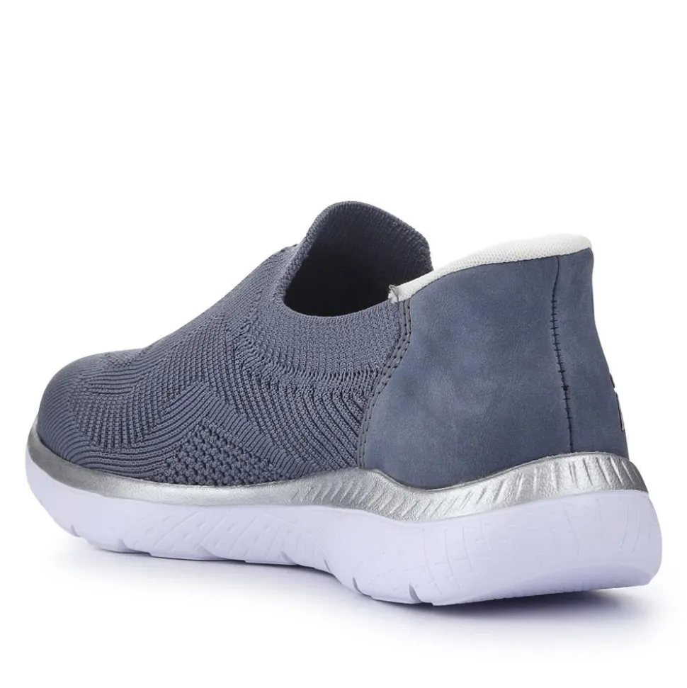 Slip-On Memory Foam Trainers - Blue