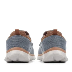 Slip-On Memory Foam Trainers - Navy