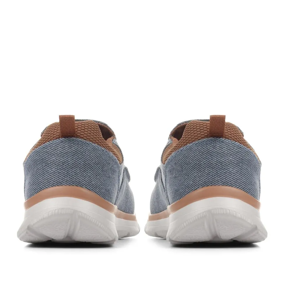 Slip-On Memory Foam Trainers - Navy