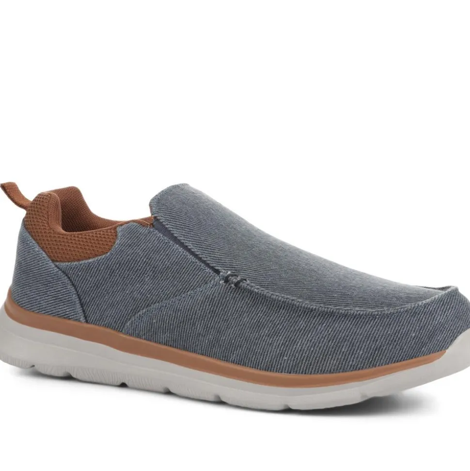 Slip-On Memory Foam Trainers - Navy