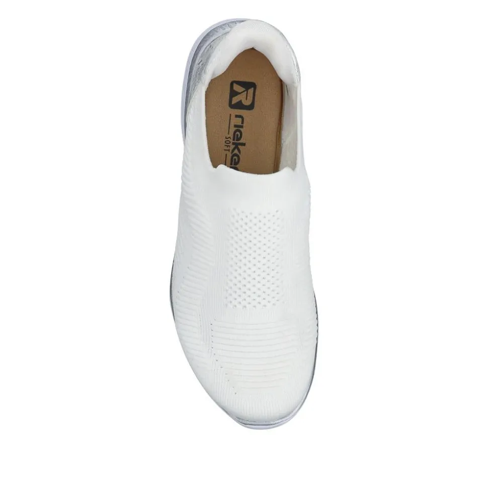 Slip-On Memory Foam Trainers - White