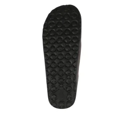 Slip-On Mule Slippers With Grip Sole - Grey