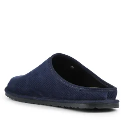 Slip-On Mule Slippers With Grip Sole - Navy