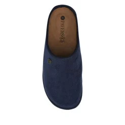 Slip-On Mule Slippers With Grip Sole - Navy