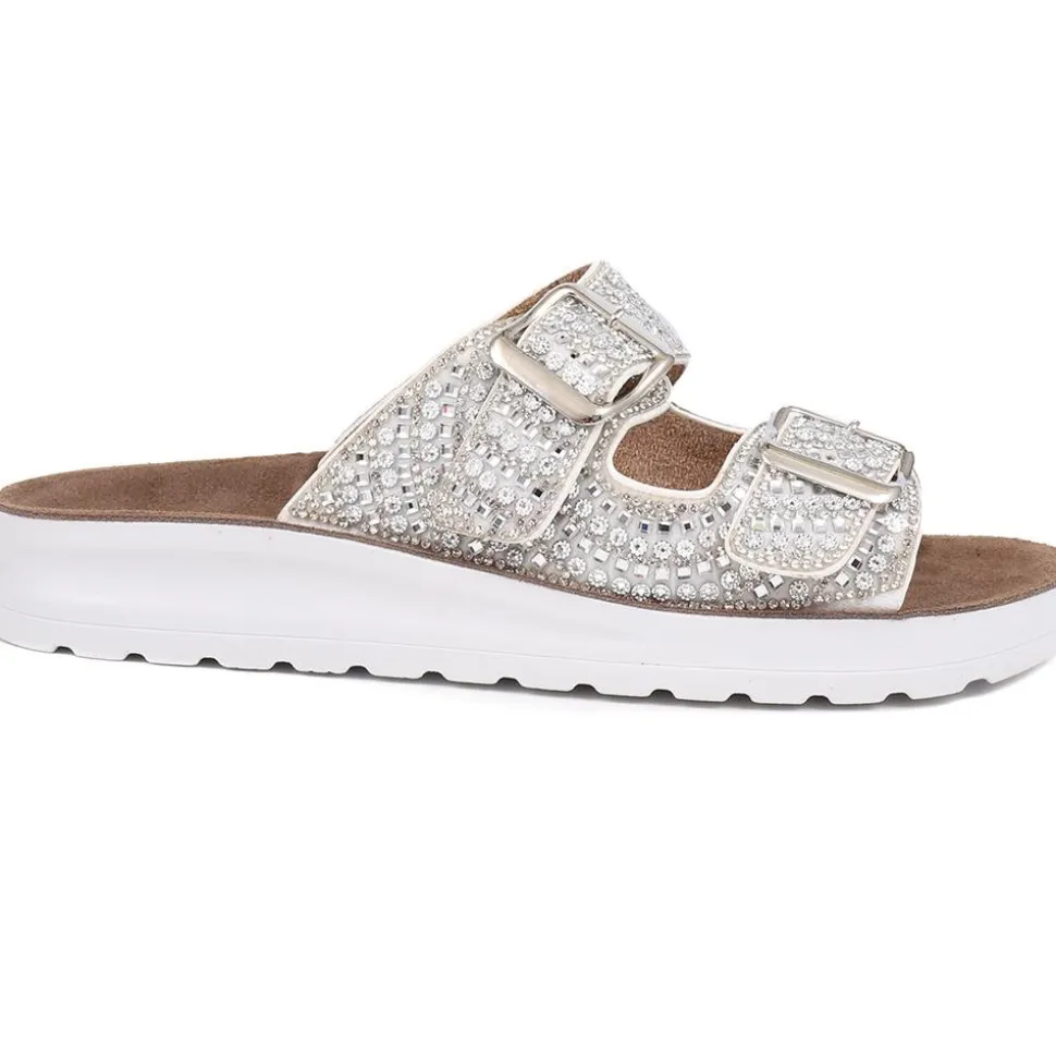 Slip-On Mules - Silver