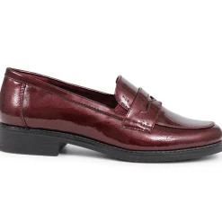 Slip-On Patent Loafers - Burgundy Patent