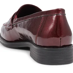 Slip-On Patent Loafers - Burgundy Patent